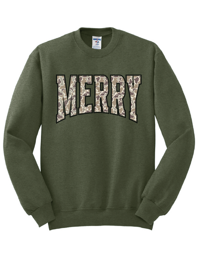 Camo Merry Crewneck