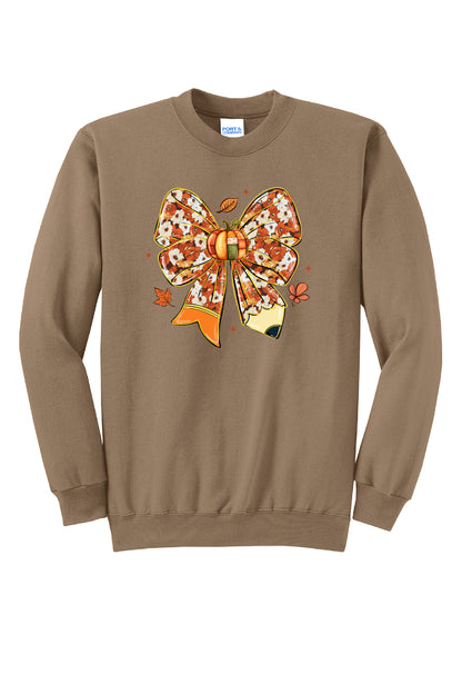 Fall Pencil Bow Crewneck