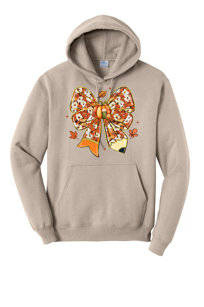 Fall Pencil Bow Hoodie