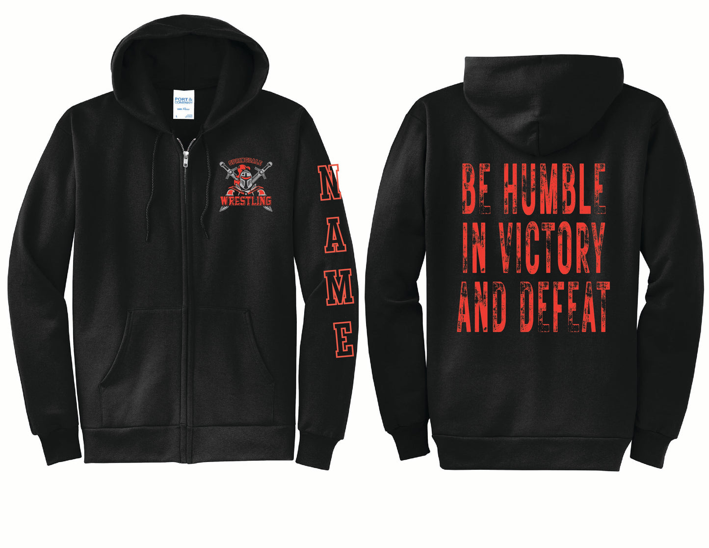 Springdale Wrestling  Zip-Up