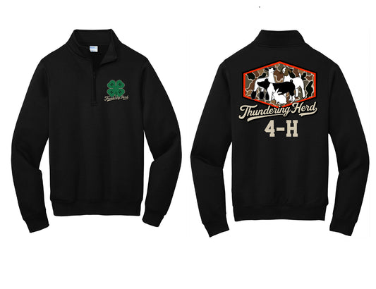 Thundering Herd Port & Co Black 1/4 Zip