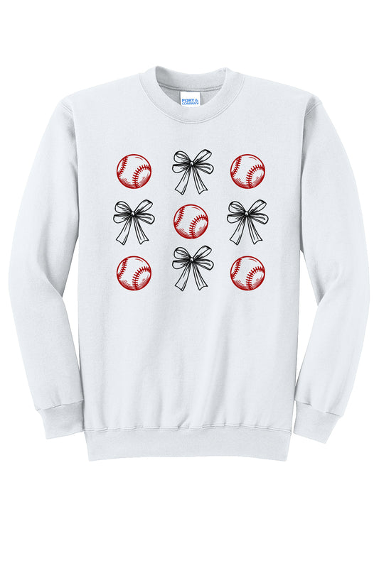 Baseball Coquette Crewneck