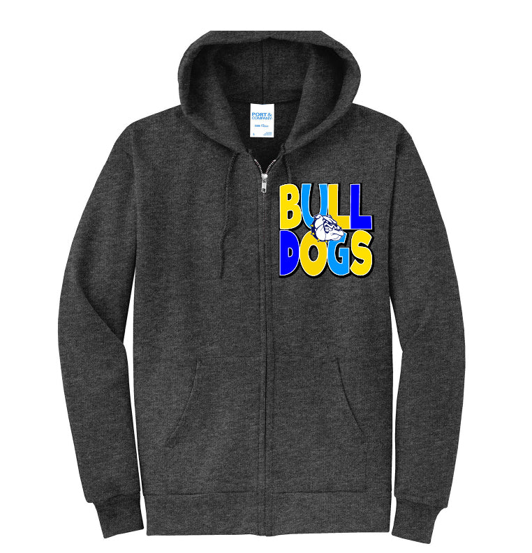 Handwritten Bulldogs Basic Zip Up