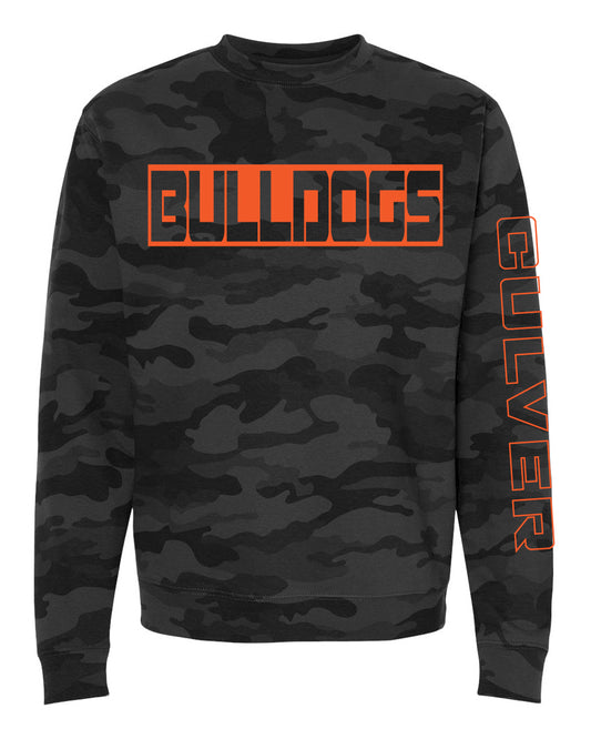 Black Camo Culver Bulldogs Crew