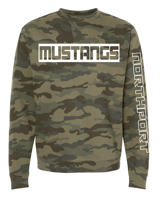 Forest Camo Mustangs Crew