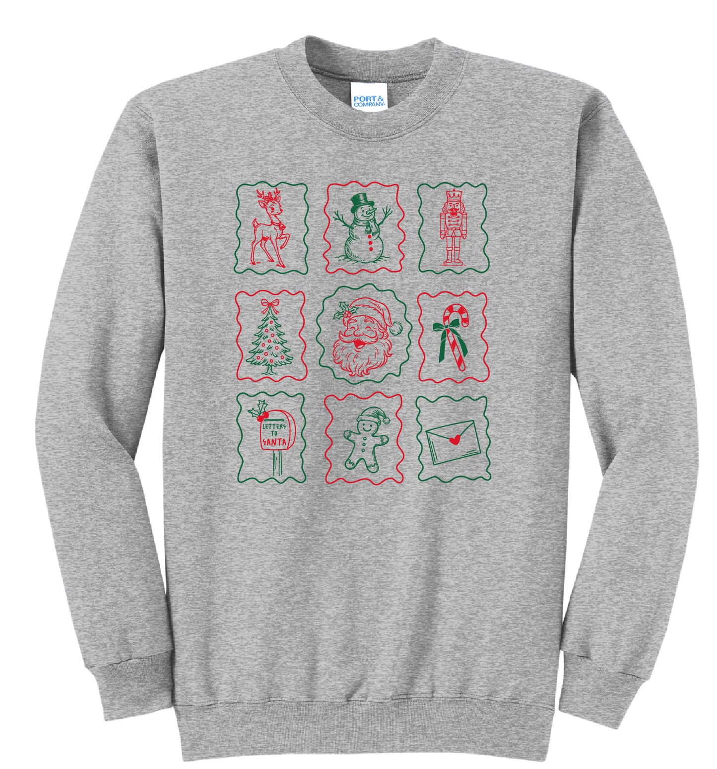 Christmas Stamps Crewneck