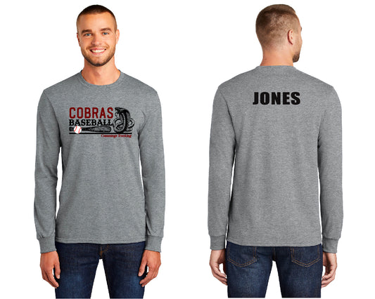 Cobras Baseball PERSONALIZED Adult Long Sleeve