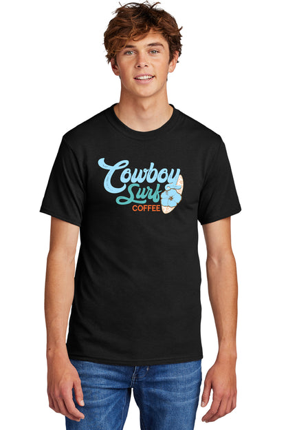 Cowboy Surf Coffee Blue Logo Youth or Adult T-shirts