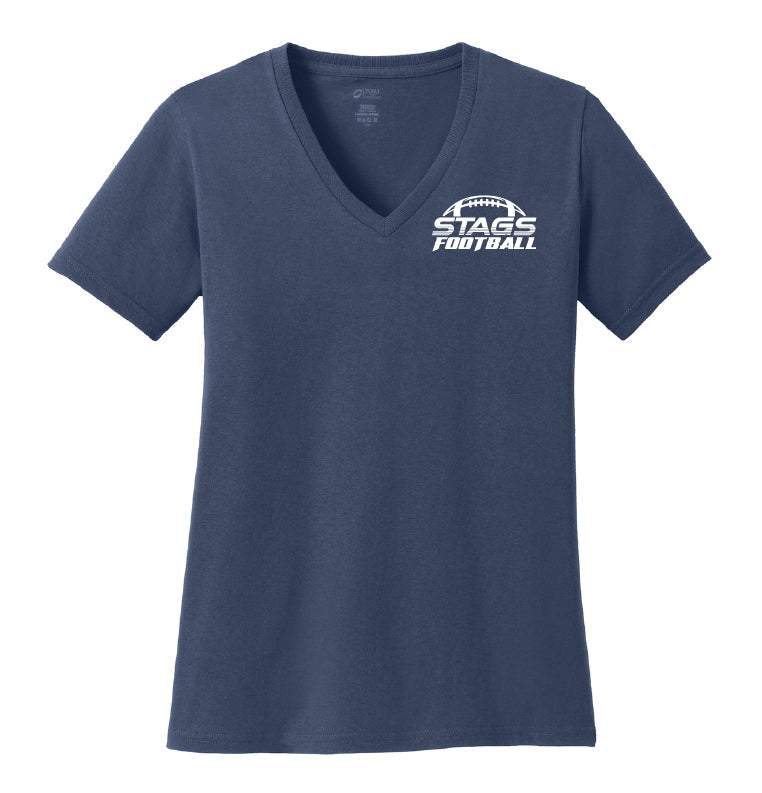 Stag Football Ladies V-Neck T