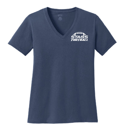 Stag Football Ladies V-Neck T