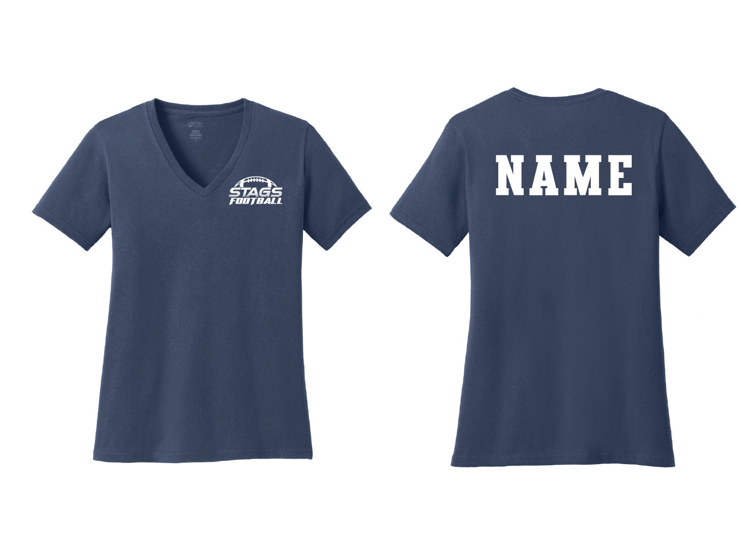 Stag Football Ladies V-Neck T