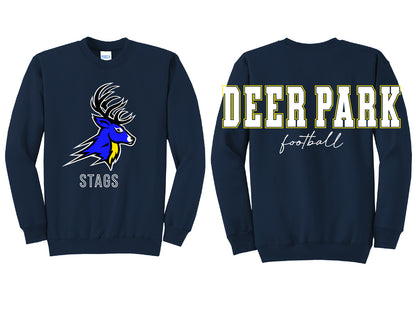 Deer Park Football Oversized Print Crewneck