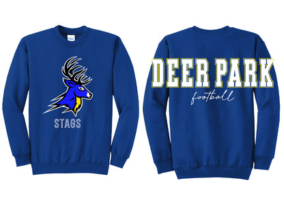 Deer Park Football Oversized Print Crewneck