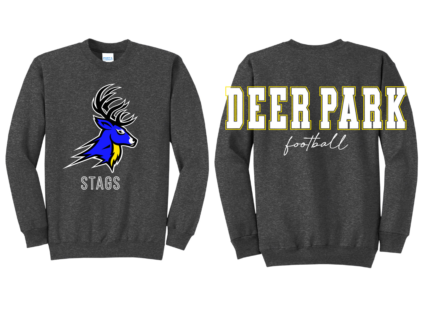 Deer Park Football Oversized Print Crewneck