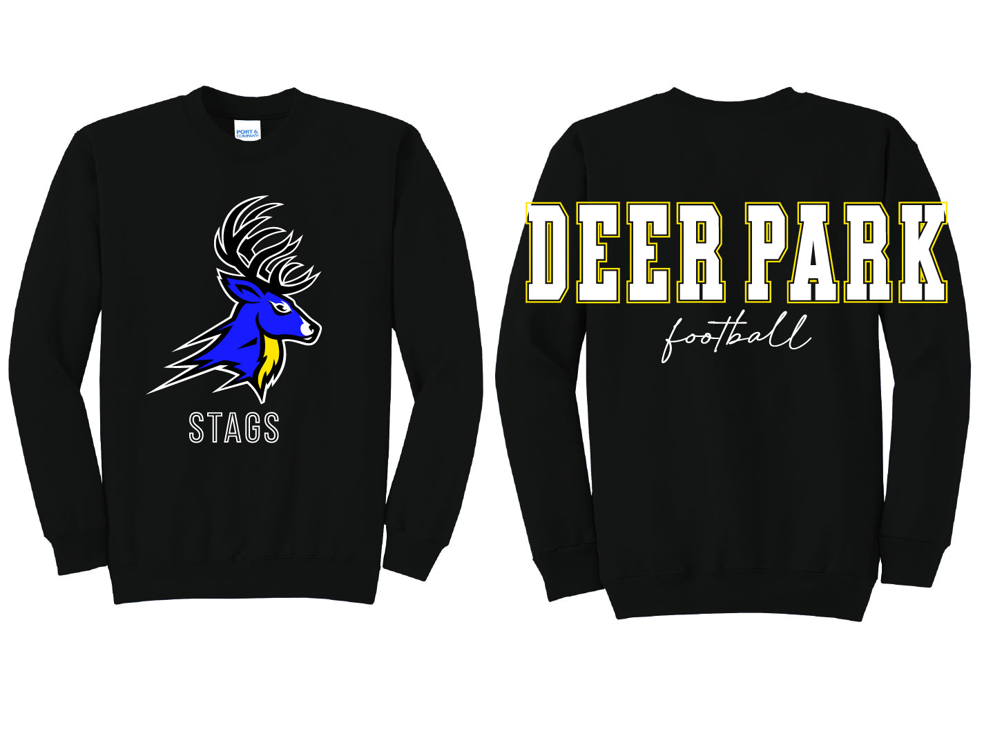 Deer Park Football Oversized Print Crewneck