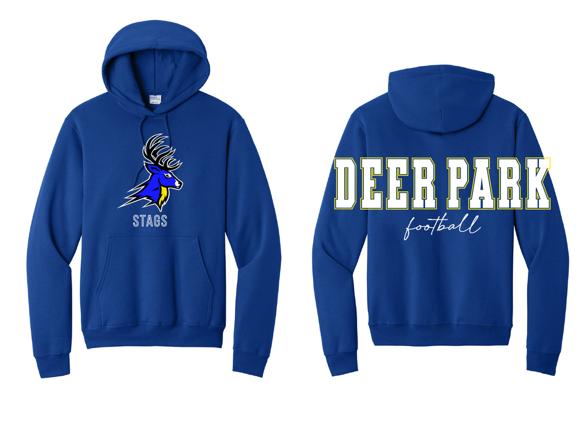 Deer Park Football Oversized Print Hoodie
