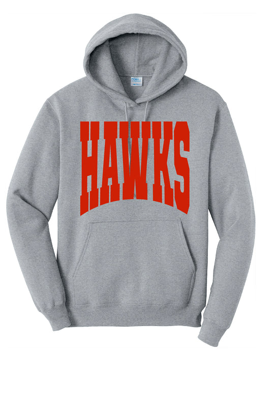 Hawks Large Print Hoodie