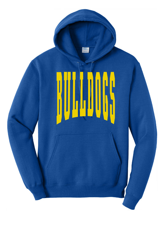 KF Bulldogs Large Print Hoodie