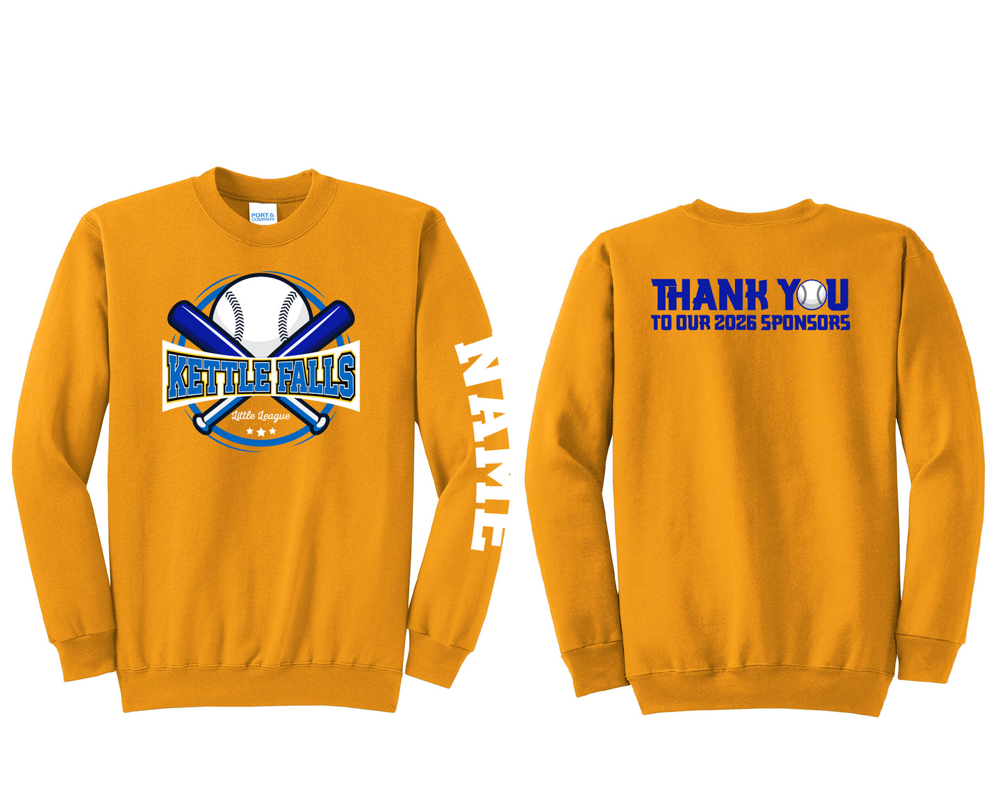 KF Little League Gold Crewneck