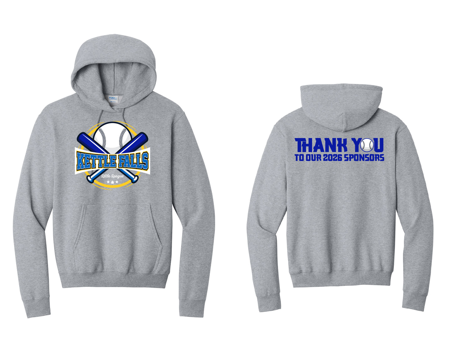 KF Little League Gray Hoodie