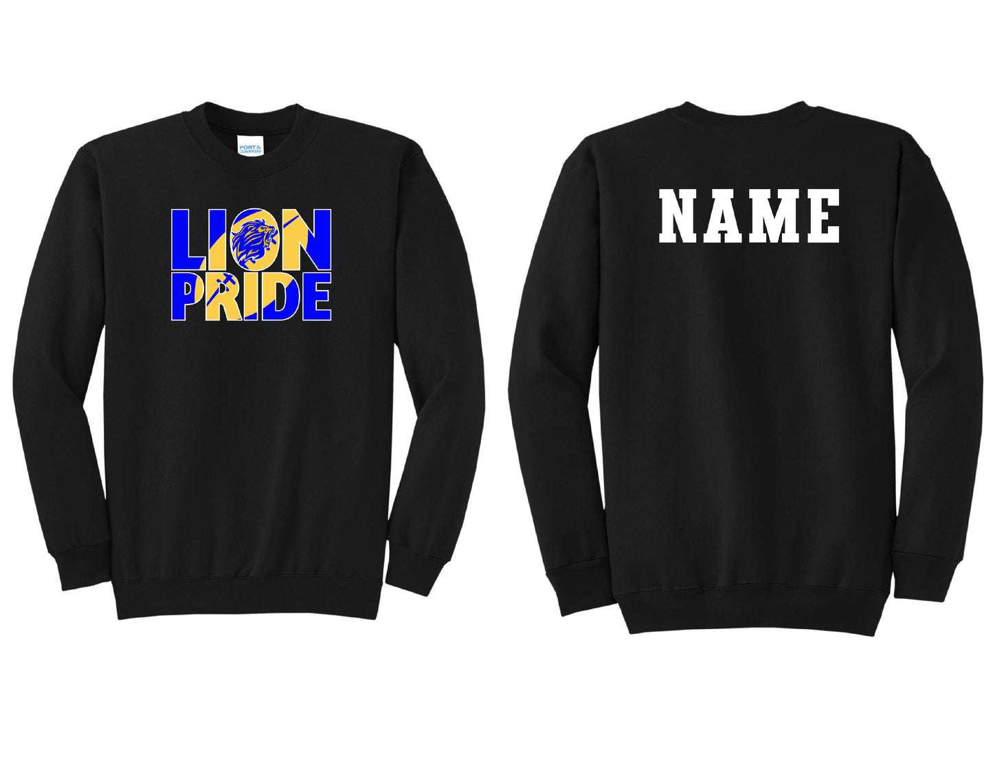 Lions Pride Football Crewneck PERSONALIZED