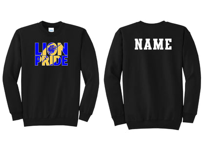 Lions Pride Football Crewneck PERSONALIZED