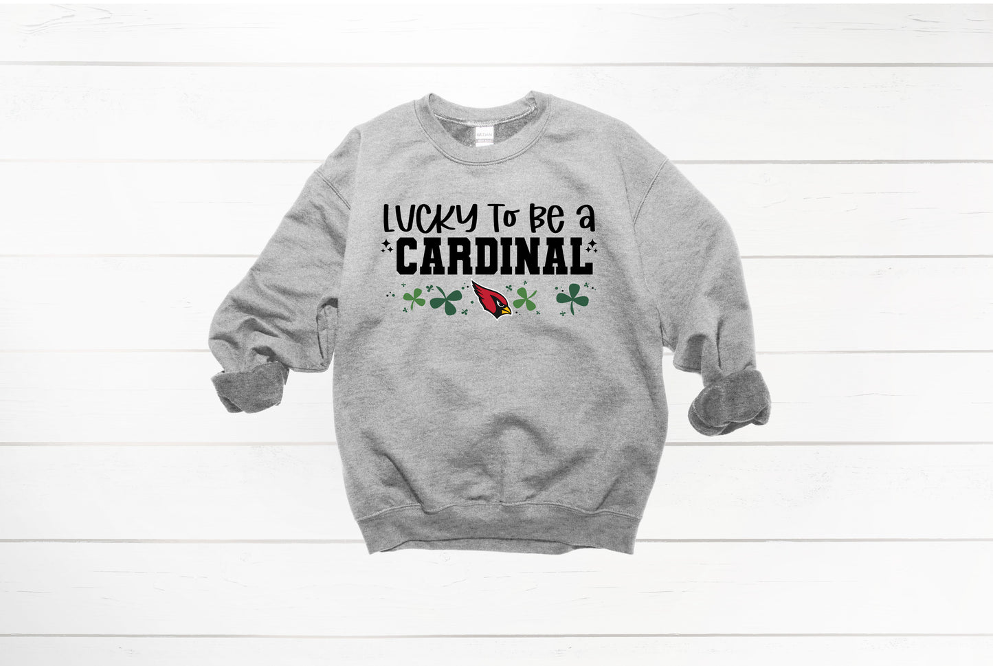 Lucky to be a Cardinal Crewneck