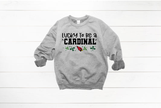 Lucky to be a Cardinal Crewneck