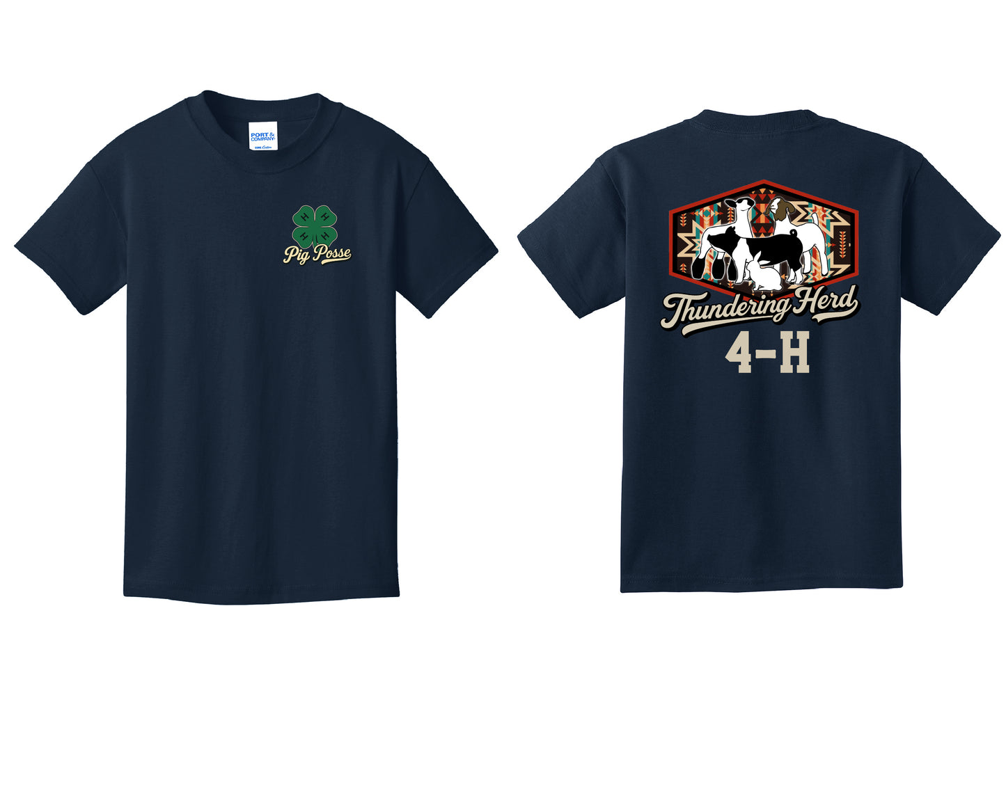 Thundering Herd Youth or Adult Navy T-shirt