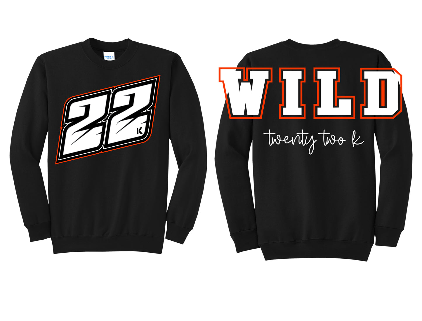 Oversized Print Racing Crewneck