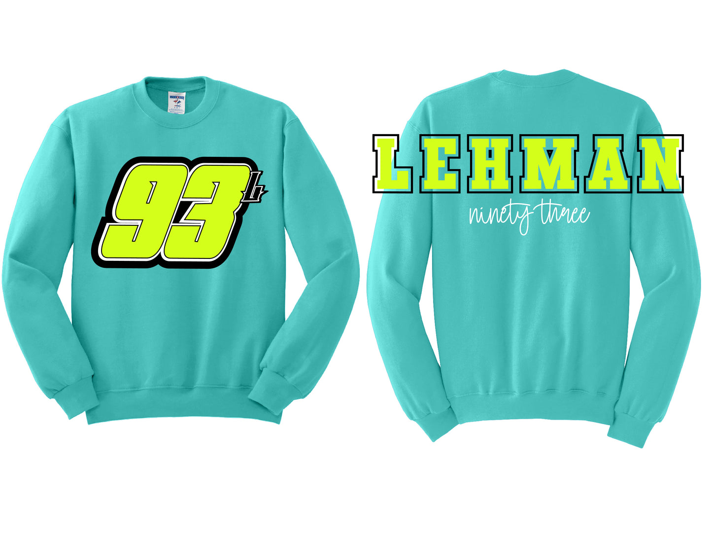 Oversized Print Racing Crewneck