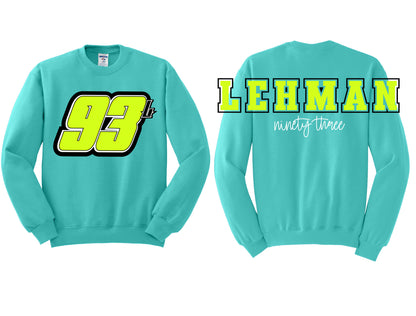 Oversized Print Racing Crewneck