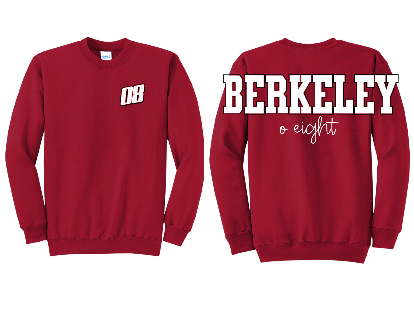 Oversized Print Racing Crewneck