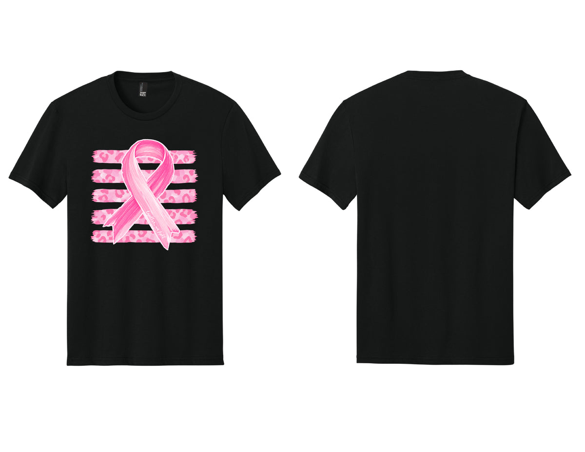 Pink Out Ribbon Black T-Shirt