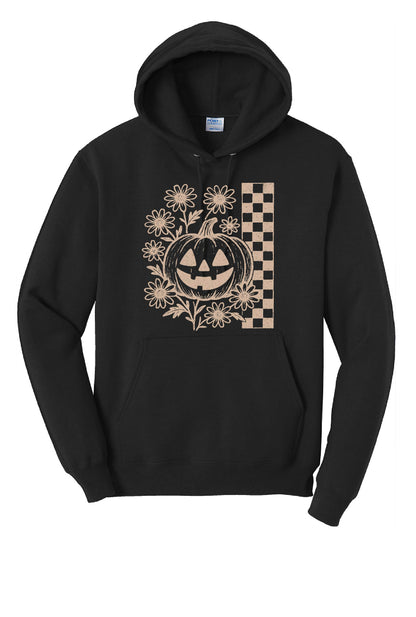 Checkered Pumpkin Hoodie