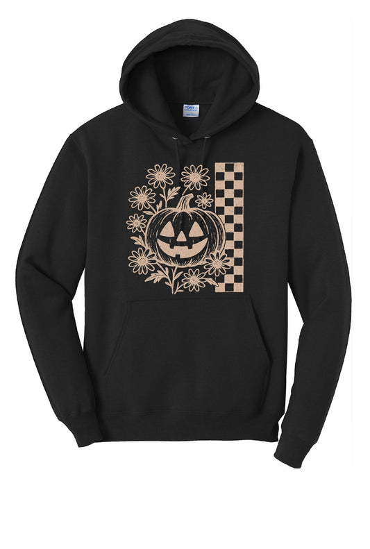 Checkered Pumpkin Hoodie