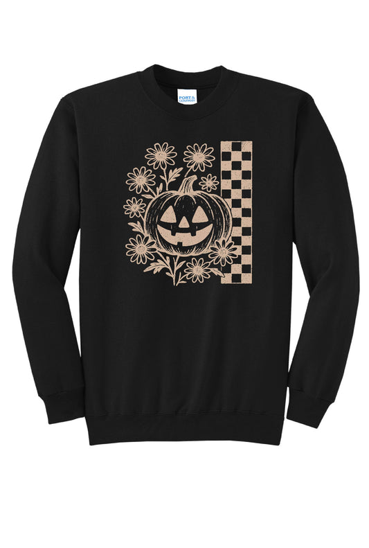 Checkered Pumpkin Crewneck