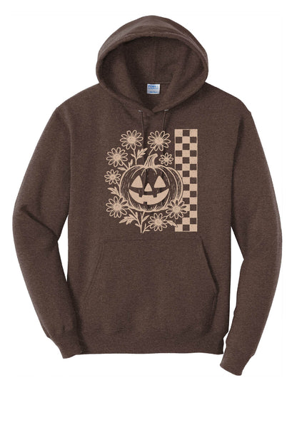 Checkered Pumpkin Hoodie
