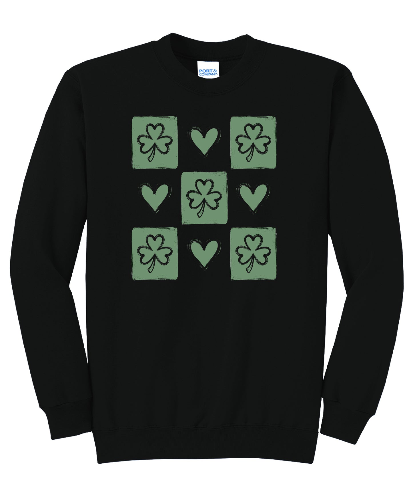 Checkered Clovers Crewneck