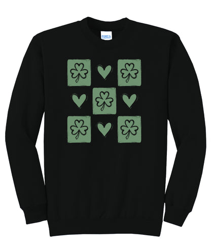 Checkered Clovers Crewneck
