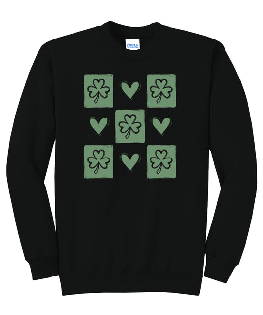 Checkered Clovers Crewneck
