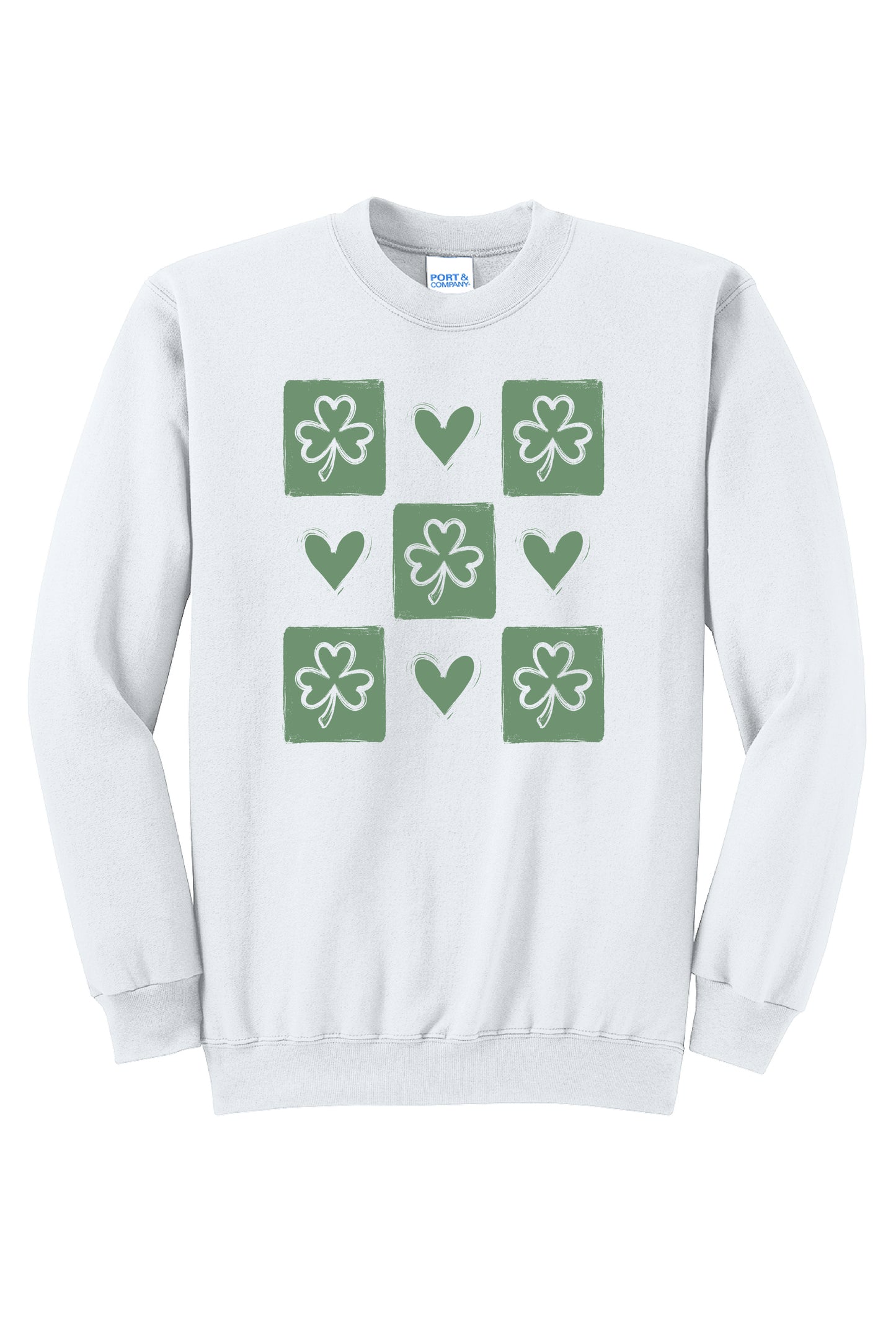 Checkered Clovers Crewneck