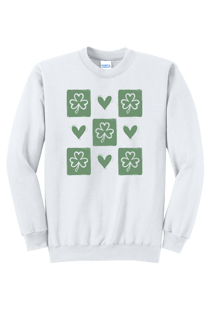 Checkered Clovers Crewneck