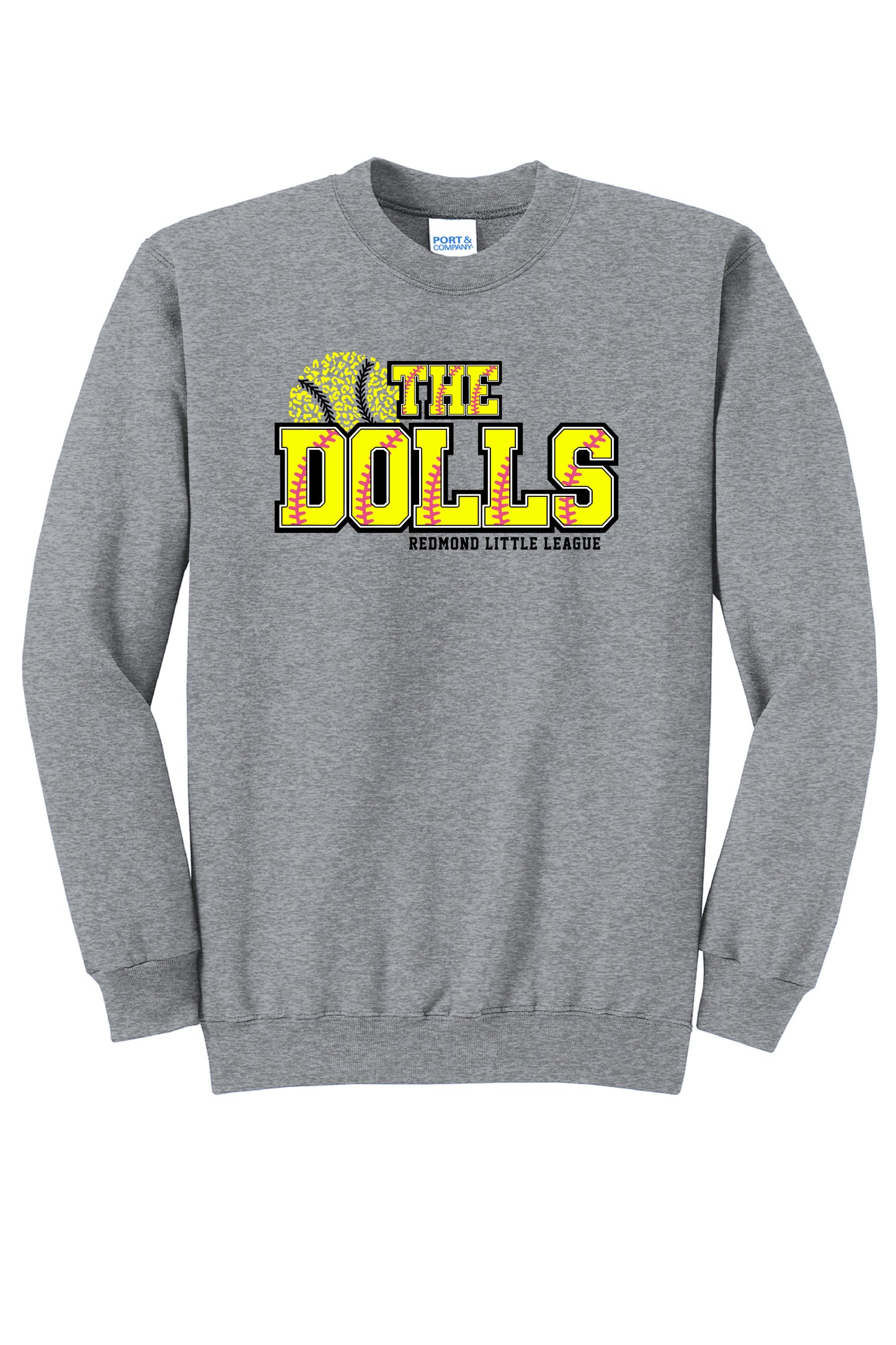 The Dolls Softball Grey Crewneck