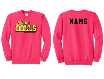 The Dolls Softball Pink Crewneck