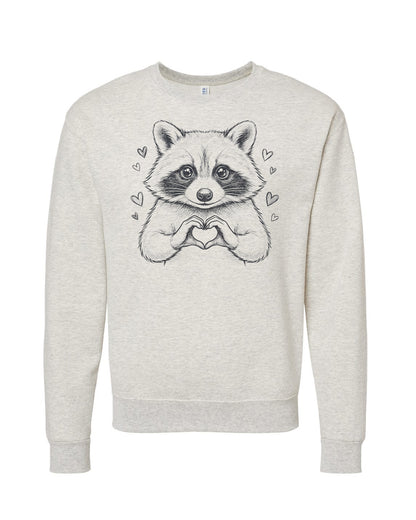 Valentine Raccoon Crewneck
