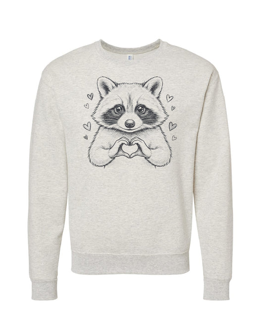 Valentine Raccoon Crewneck