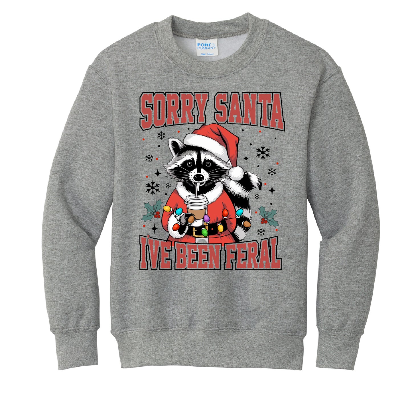 Feral Christmas Youth Crewneck
