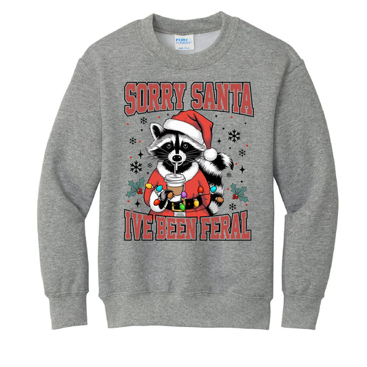 Feral Christmas Youth Crewneck