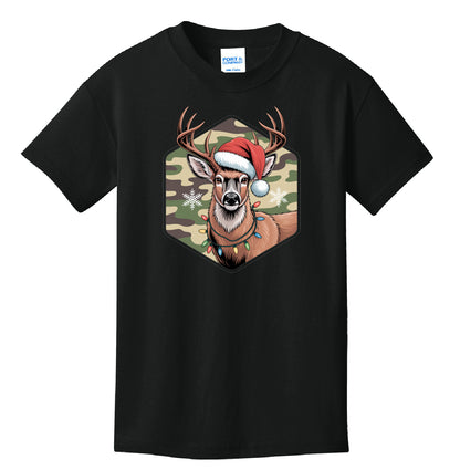Camo Buck Youth T Shirt